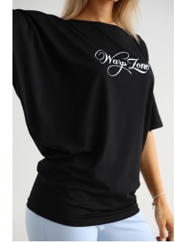 Nyomott Bő Felső - Fekete