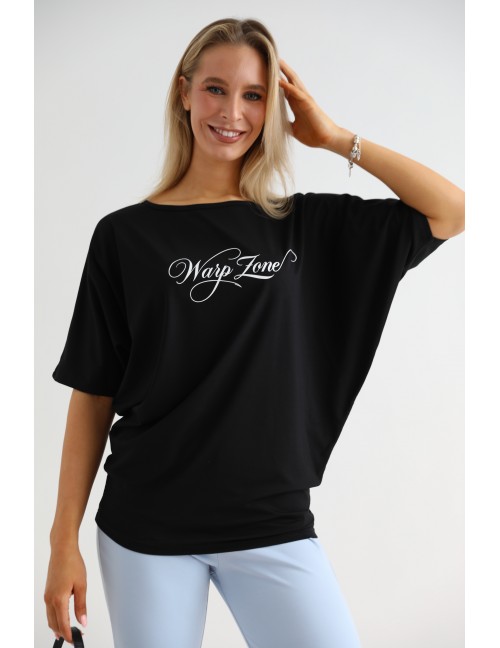 Nyomott Bő Felső - Fekete