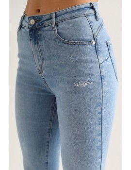 LILY Hímzett Farmernadrág