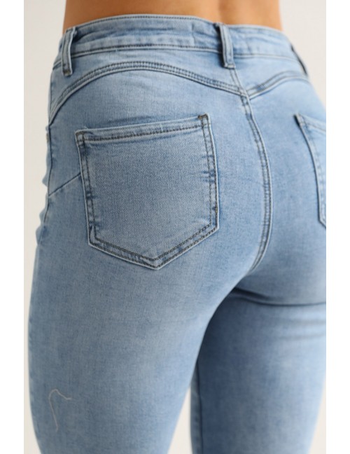 LILY Hímzett Farmernadrág