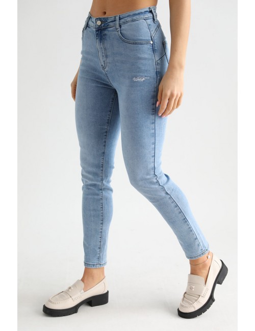 LILY Hímzett Farmernadrág