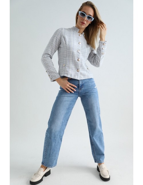 CATIRA Hímzett Farmernadrág