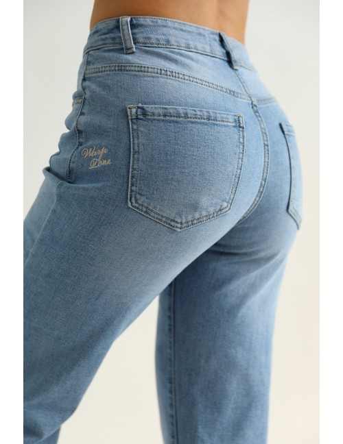 FLORY Hímzett Farmernadrág