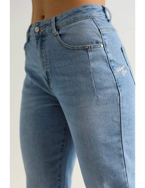 FLORY Hímzett Farmernadrág