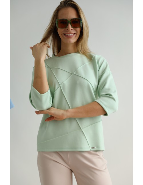 JOLENE Felső Tűzött Részlettel - Zöld