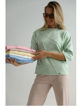 JOLENE Felső Tűzött Részlettel - Zöld