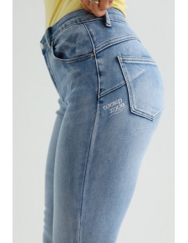 SUNDAY Hímzett Farmernadrág