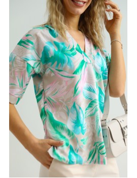 KENNIE Felső - Zöld Botanikus Minta