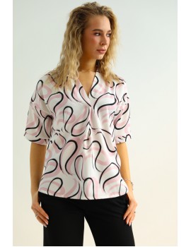 KENNIE Felső - Rózsaszín Absztrakt Minta