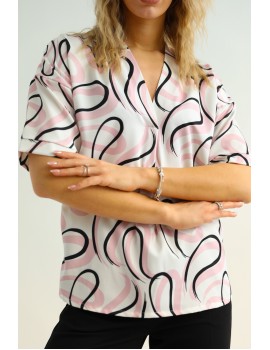 KENNIE Felső - Rózsaszín Absztrakt Minta