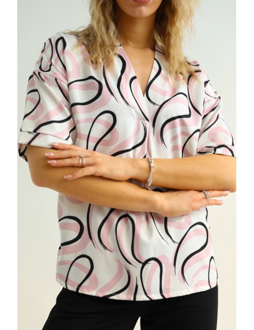 KENNIE Felső - Rózsaszín Absztrakt Minta