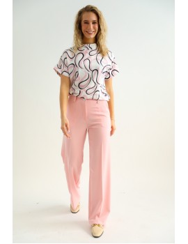 ZINA Felső - Rózsaszín Absztrakt Minta