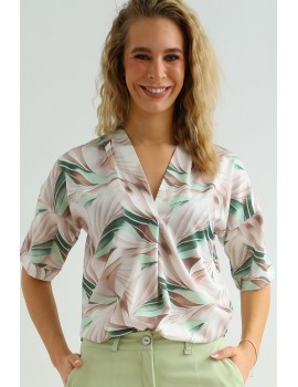 KENNIE Felső - Trópusi Levélminta
