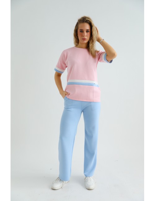 VALERIE Gumis Derekú Nadrág - Világoskék VALERIE Gumis Derekú Nadrág - Világoskék