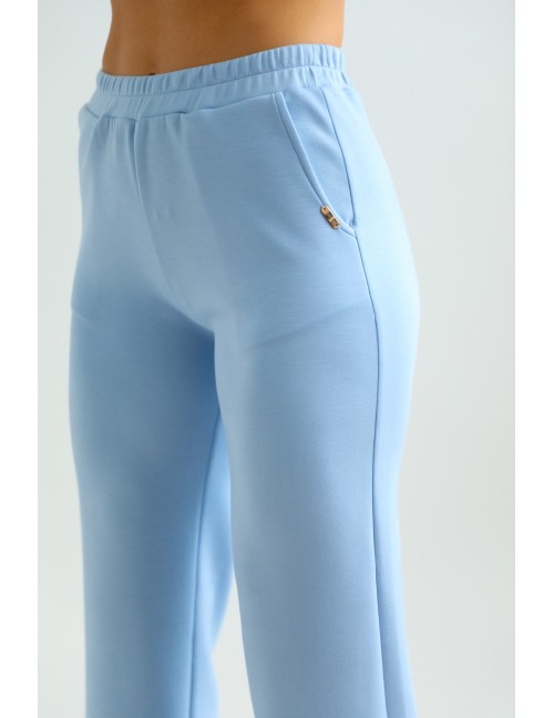 VALERIE Gumis Derekú Nadrág - Világoskék