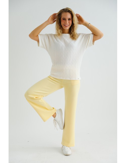 VALERIE Gumis Derekú Nadrág - Pasztell Sárga