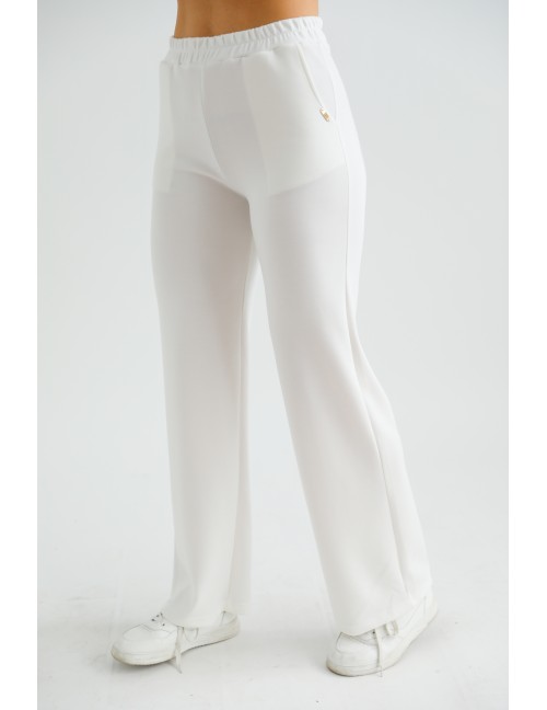 VALERIE Gumis Derekú Nadrág - Fehér