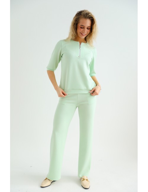 VALERIE Gumis Derekú Nadrág - Almazöld