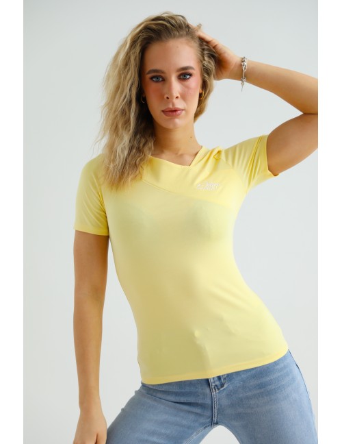 TEKLA Hímzett Felső - Sárga