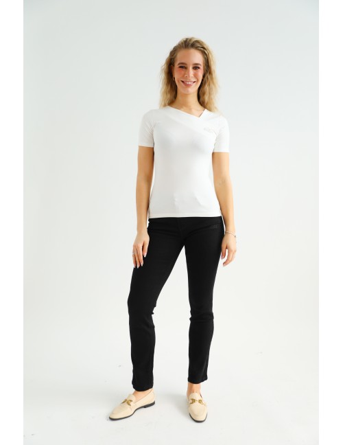 TEKLA Hímzett Felső - Fehér