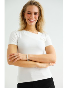 TEKLA Hímzett Felső - Fehér