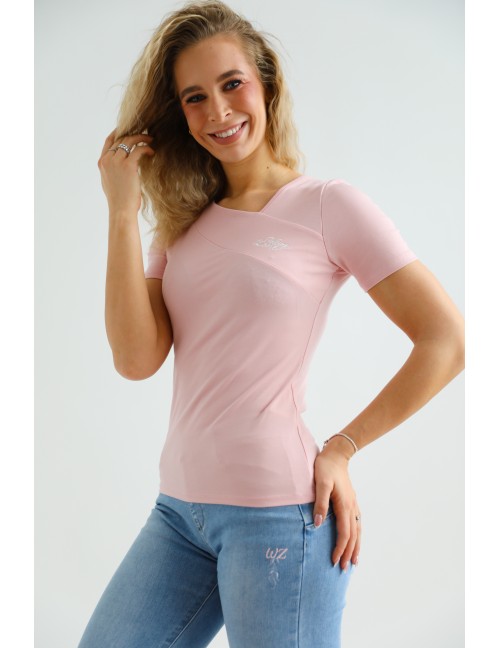 TEKLA Hímzett Felső - Rózsaszín