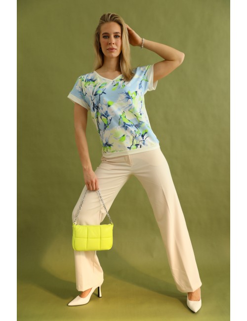 HAZEL Mintás Felső - Fehér