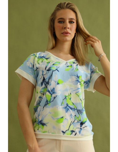 HAZEL Mintás Felső - Fehér