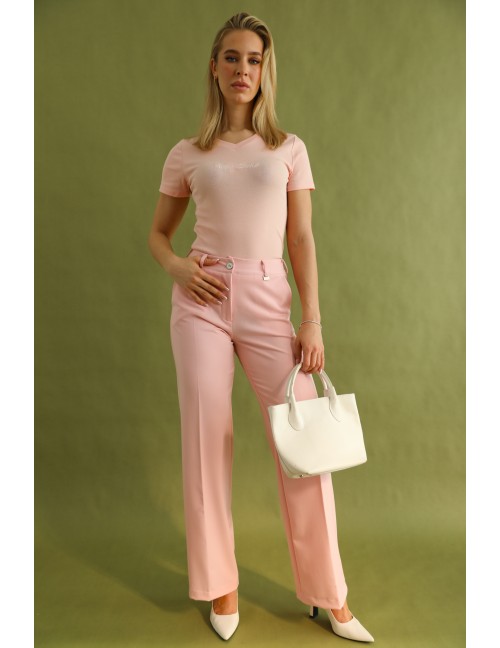 KAMILLA Basic Felső - Baby Pink