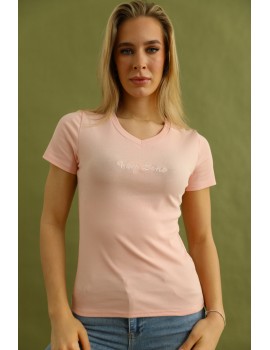 KAMILLA Basic Felső - Baby Pink