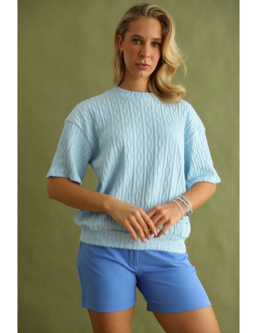 KATHY Tavaszi Kötött Felső - Világoskék