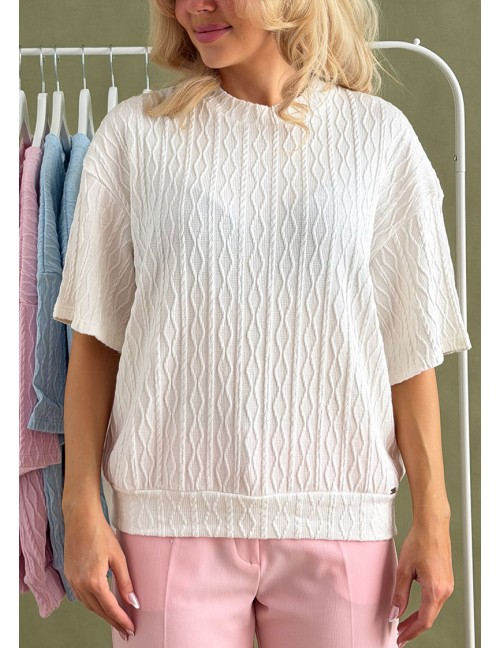 KATHY Tavaszi Kötött Felső - Fehér