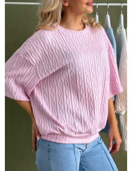 KATHY Tavaszi Kötött Felső - Rózsaszín