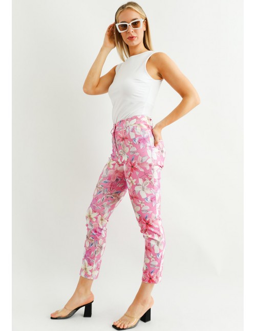 LAYLA Elasztikus Ripsz Nadrág - Rózsaszín-Világoskék