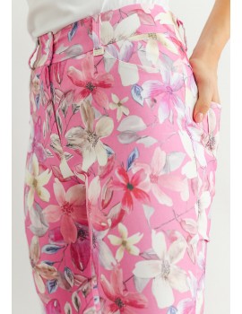 LAYLA Elasztikus Ripsz Nadrág - Rózsaszín-Világoskék