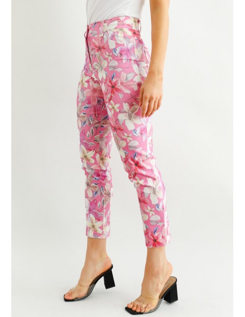 LAYLA Elasztikus Ripsz Nadrág - Rózsaszín-Világoskék