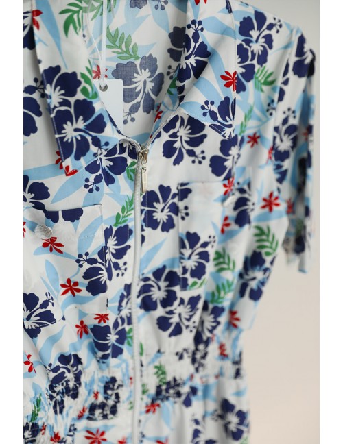 ORION Puplin Ing Ruha - Kék Virágos