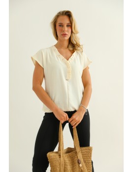 LINA Fodros Felső - Bézs