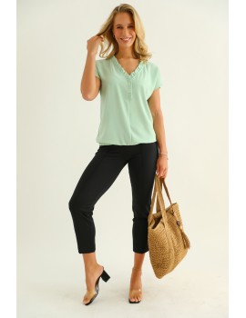 LINA Fodros Felső - Almazöld