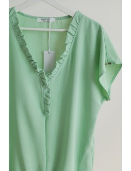 LINA Fodros Felső - Almazöld