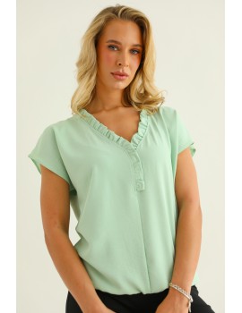 LINA Fodros Felső - Almazöld