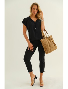 LINA Fodros Felső - Fekete