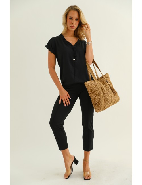 LINA Fodros Felső - Fekete