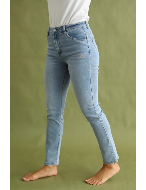 RELLY Hímzett Farmernadrág