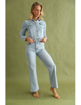 MINA Hímzett Farmernadrág