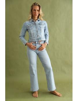 MINA Hímzett Farmernadrág