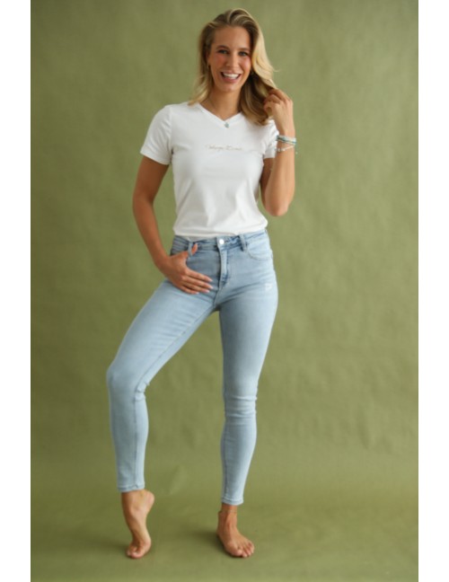 MIRANDA Hímzett Farmernadrág