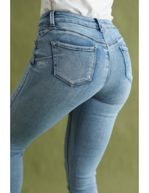 TELLY Hímzett Farmernadrág