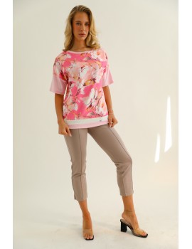 PARIS Mintás Felső - Pink