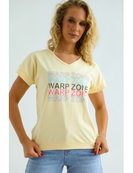 NALA Filmnyomott Felső - Pasztell Sárga